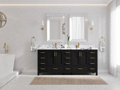 Malibu 80 in. W x 22 in. D Double Sink Bathroom Vanity - photo 2