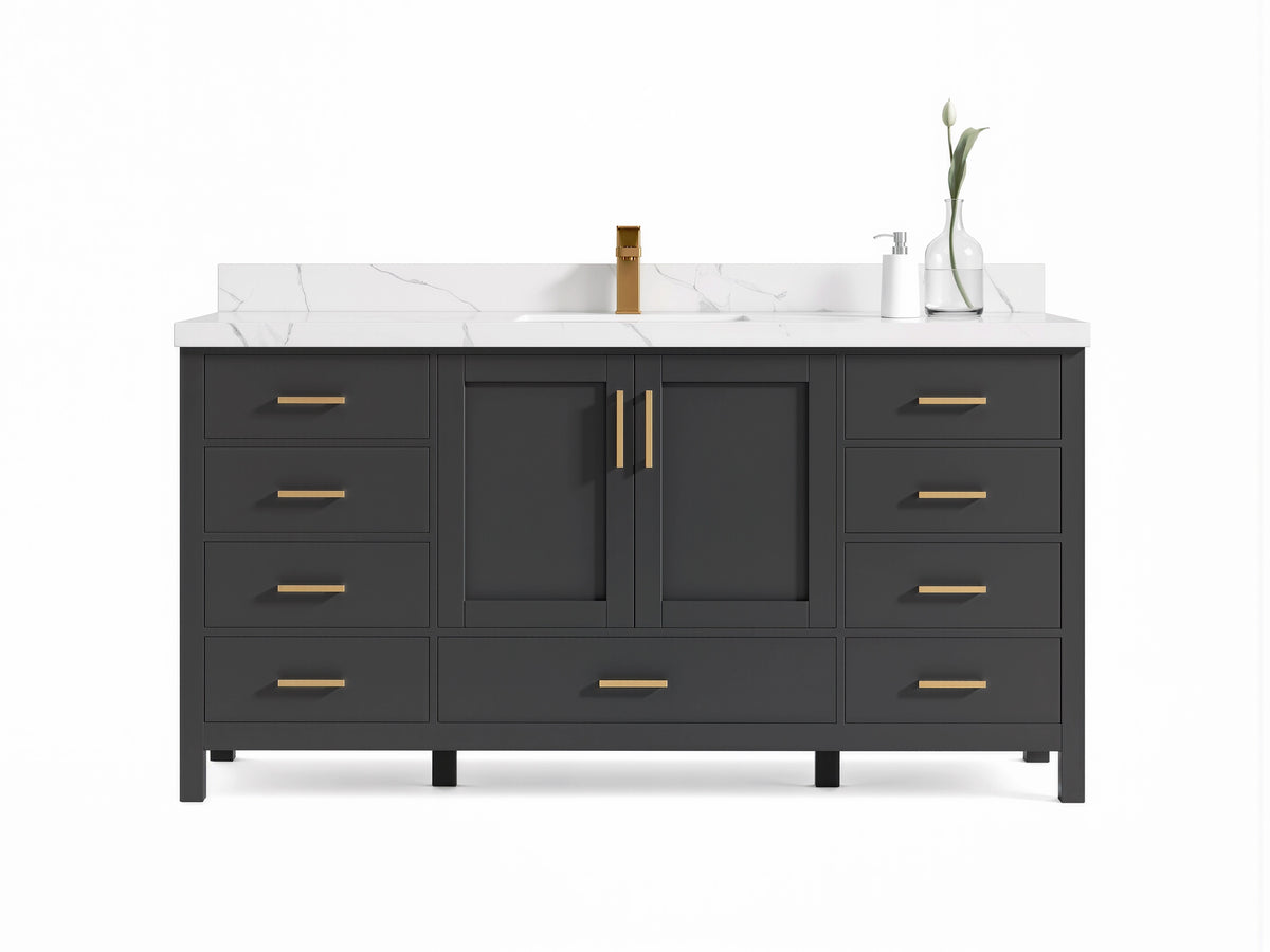 Malibu 72 in. W x 22 in. D Single Sink Bathroom Vanity