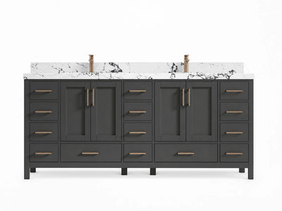 Malibu 80 in. W x 22 in. D Double Sink Bathroom Vanity