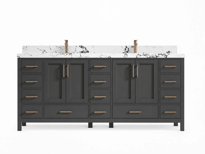 Malibu 80 in. W x 22 in. D Double Sink Bathroom Vanity - photo 1