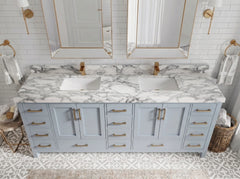 Malibu 84 in. W x 22 in. D Double Sink Bathroom Vanity - photo 4
