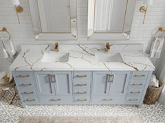 Malibu 84 in. W x 22 in. D Double Sink Bathroom Vanity - photo 5
