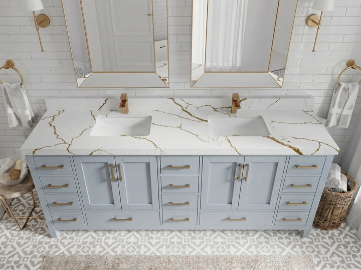 Malibu 84 in. W x 22 in. D Double Sink Bathroom Vanity - photo 5
