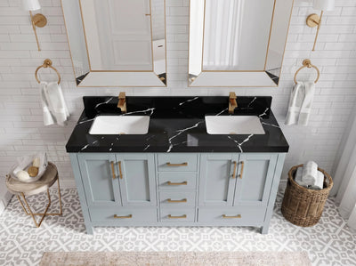 Malibu 60 in. W x 22 in. D Double Sink Bathroom Vanity