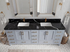 Malibu 84 in. W x 22 in. D Double Sink Bathroom Vanity - photo 6