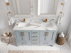 Malibu 60 in. W x 22 in. D Double Sink Bathroom Vanity - photo 6