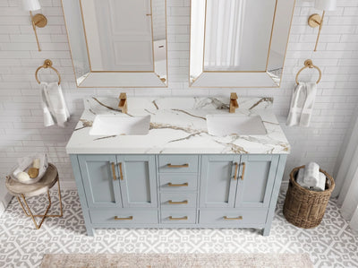 Malibu 60 in. W x 22 in. D Double Sink Bathroom Vanity