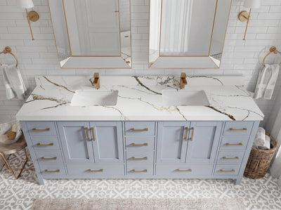 Malibu 84 in. W x 22 in. D Double Sink Bathroom Vanity