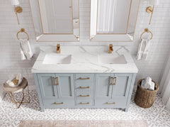 Malibu 60 in. W x 22 in. D Double Sink Bathroom Vanity - photo 7