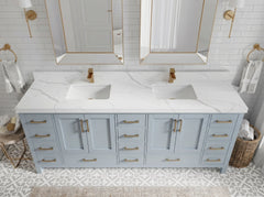Malibu 84 in. W x 22 in. D Double Sink Bathroom Vanity - photo 8