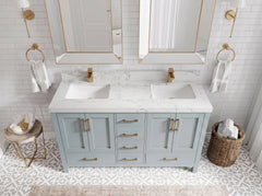 Malibu 60 in. W x 22 in. D Double Sink Bathroom Vanity - photo 8