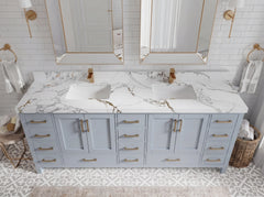 Malibu 84 in. W x 22 in. D Double Sink Bathroom Vanity - photo 10