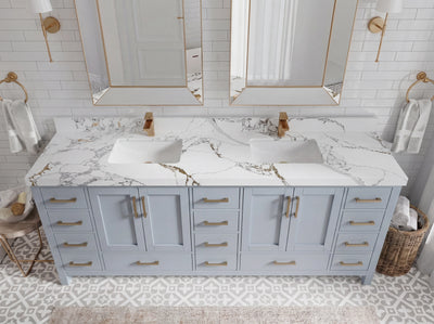 Malibu 84 in. W x 22 in. D Double Sink Bathroom Vanity