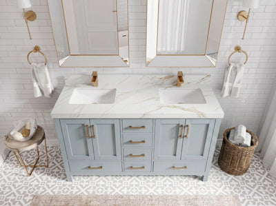 Malibu 60 in. W x 22 in. D Double Sink Bathroom Vanity