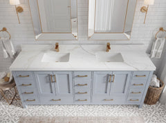 Malibu 84 in. W x 22 in. D Double Sink Bathroom Vanity - photo 11