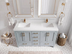 Malibu 60 in. W x 22 in. D Double Sink Bathroom Vanity - photo 11