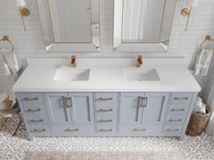 Malibu 84 in. W x 22 in. D Double Sink Bathroom Vanity - photo 13
