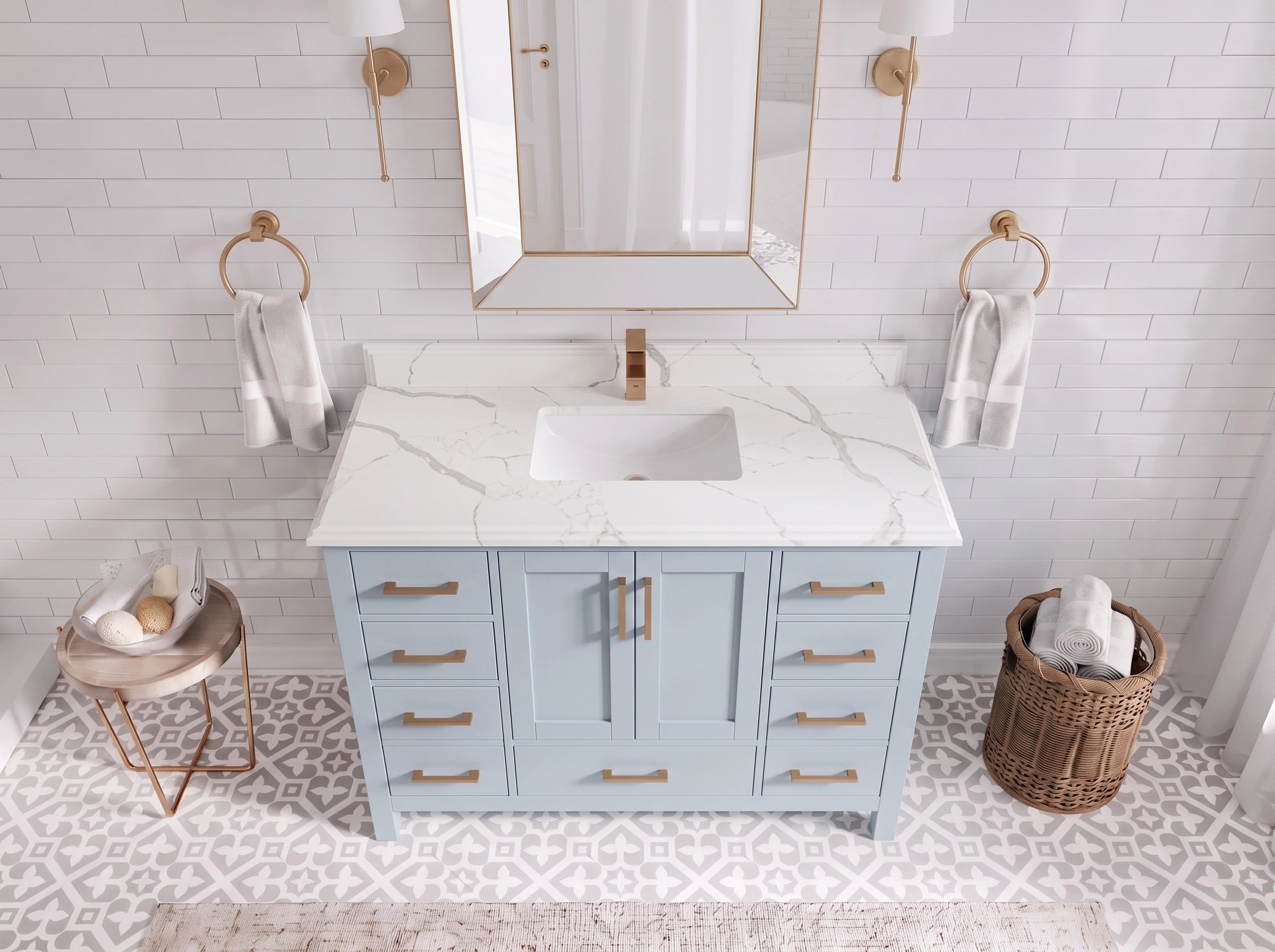 Malibu 48 in. W x 22 in. D Single Sink Bathroom Vanity
