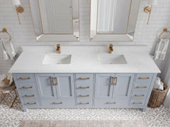 Malibu 84 in. W x 22 in. D Double Sink Bathroom Vanity - photo 14