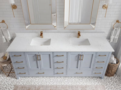 Malibu 84 in. W x 22 in. D Double Sink Bathroom Vanity