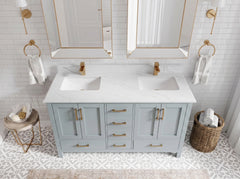Malibu 60 in. W x 22 in. D Double Sink Bathroom Vanity - photo 13