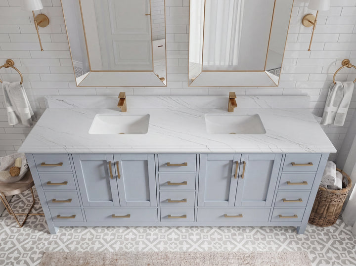 Malibu 84 in. W x 22 in. D Double Sink Bathroom Vanity - photo 15