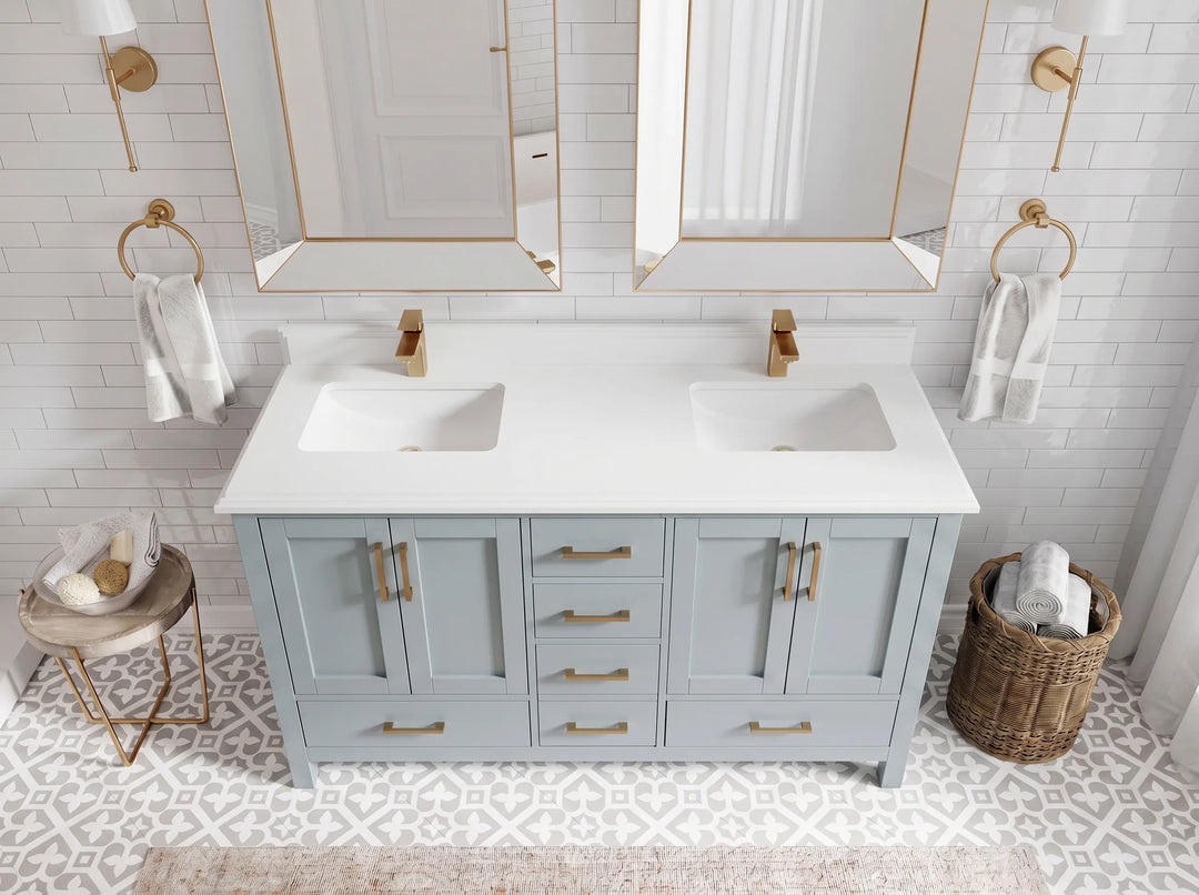 Malibu 60 in. W x 22 in. D Double Sink Bathroom Vanity | 
              
                Blue Heather
                
                  
             - MLB_BLU_WHQZ_60D - photo №14