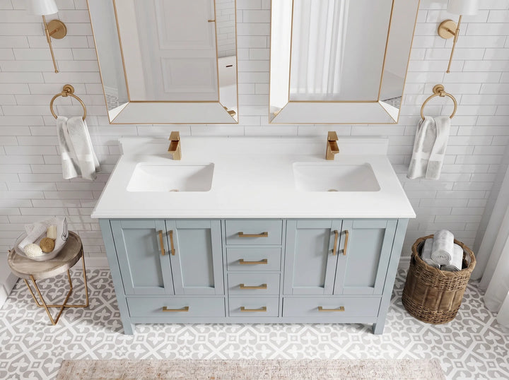 Malibu 60 in. W x 22 in. D Double Sink Bathroom Vanity - photo 14