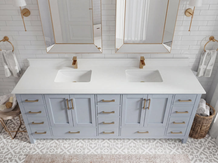 Malibu 84 in. W x 22 in. D Double Sink Bathroom Vanity - photo 16