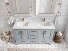 Malibu 60 in. W x 22 in. D Double Sink Bathroom Vanity - photo 15