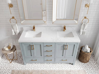 Malibu 60 in. W x 22 in. D Double Sink Bathroom Vanity