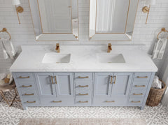 Malibu 84 in. W x 22 in. D Double Sink Bathroom Vanity - photo 17