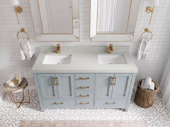 Malibu 60 in. W x 22 in. D Double Sink Bathroom Vanity - photo 16