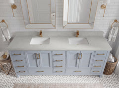 Malibu 84 in. W x 22 in. D Double Sink Bathroom Vanity - photo 18
