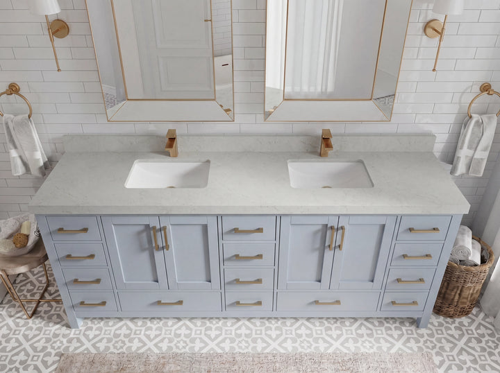 Malibu 84 in. W x 22 in. D Double Sink Bathroom Vanity - photo 18