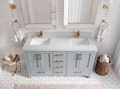 Malibu 60 in. W x 22 in. D Double Sink Bathroom Vanity - photo 17