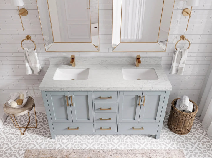 Malibu 60 in. W x 22 in. D Double Sink Bathroom Vanity - photo 17