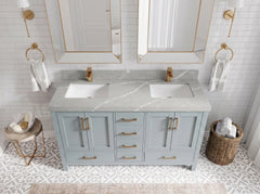 Malibu 60 in. W x 22 in. D Double Sink Bathroom Vanity - photo 18