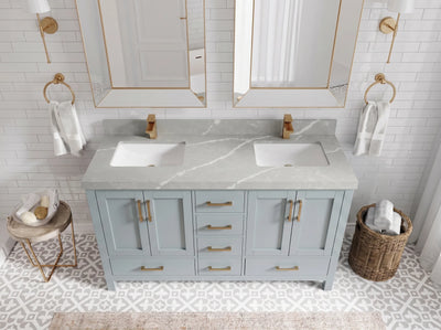 Malibu 60 in. W x 22 in. D Double Sink Bathroom Vanity