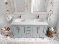 Malibu 60 in. W x 22 in. D Double Sink Bathroom Vanity - photo 19