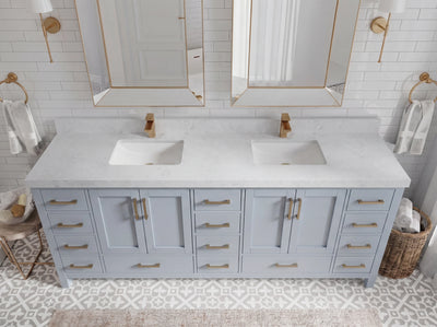 Malibu 84 in. W x 22 in. D Double Sink Bathroom Vanity