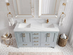 Malibu 60 in. W x 22 in. D Double Sink Bathroom Vanity - photo 25