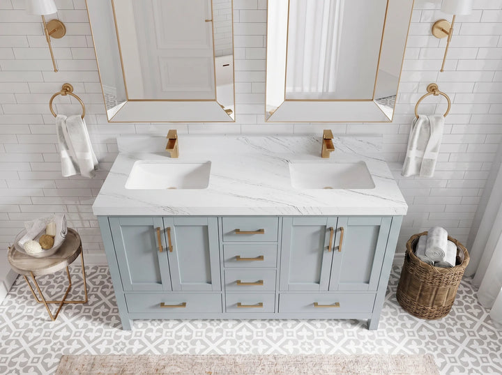 Malibu 60 in. W x 22 in. D Double Sink Bathroom Vanity - photo 25