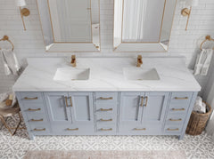Malibu 84 in. W x 22 in. D Double Sink Bathroom Vanity - photo 22