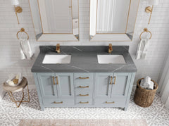 Malibu 60 in. W x 22 in. D Double Sink Bathroom Vanity - photo 20