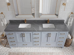 Malibu 84 in. W x 22 in. D Double Sink Bathroom Vanity - photo 23