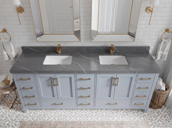 Malibu 84 in. W x 22 in. D Double Sink Bathroom Vanity - photo 23