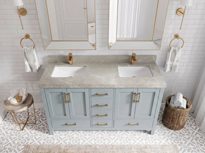 Malibu 60 in. W x 22 in. D Double Sink Bathroom Vanity