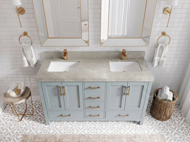 Malibu 60 in. W x 22 in. D Double Sink Bathroom Vanity - photo 26