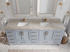 Malibu 84 in. W x 22 in. D Double Sink Bathroom Vanity - photo 24